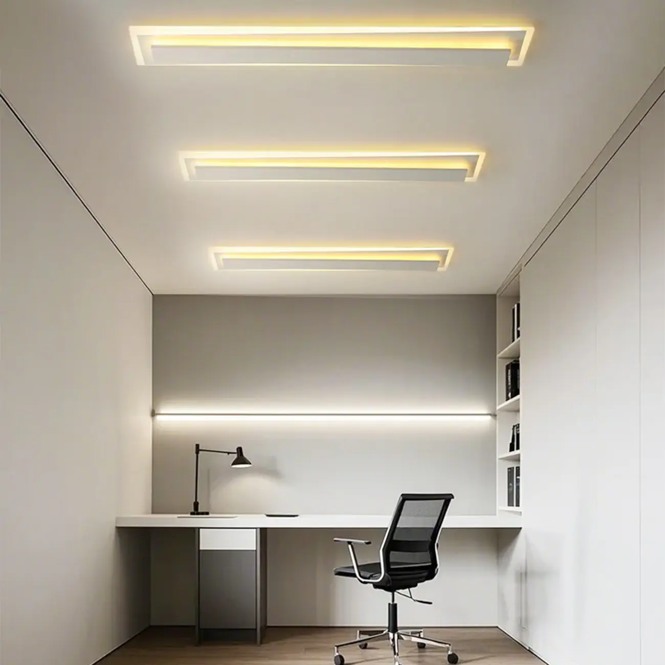 2-Light Geometric Flush Mount Ceiling Light for Living Room Image - 2 | homeyfad