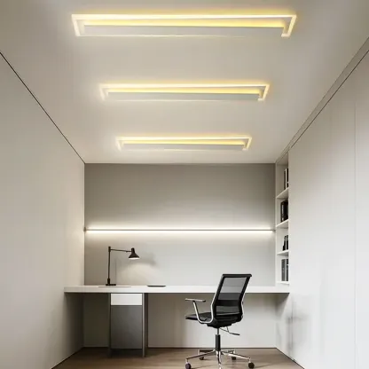 2-Light Geometric Flush Mount Ceiling Light for Living Room Image - 2