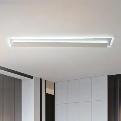 2-Light Geometric Flush Mount Ceiling Light for Living Room Image - 8