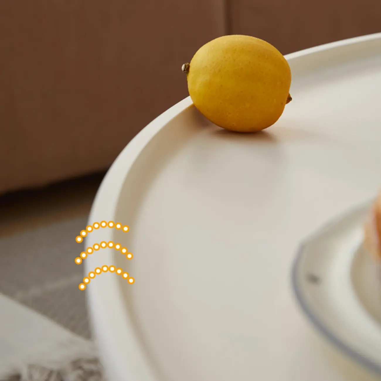 White Scandinavian Stylish Round Wood Coffee Table Image - 8 | homeyfad