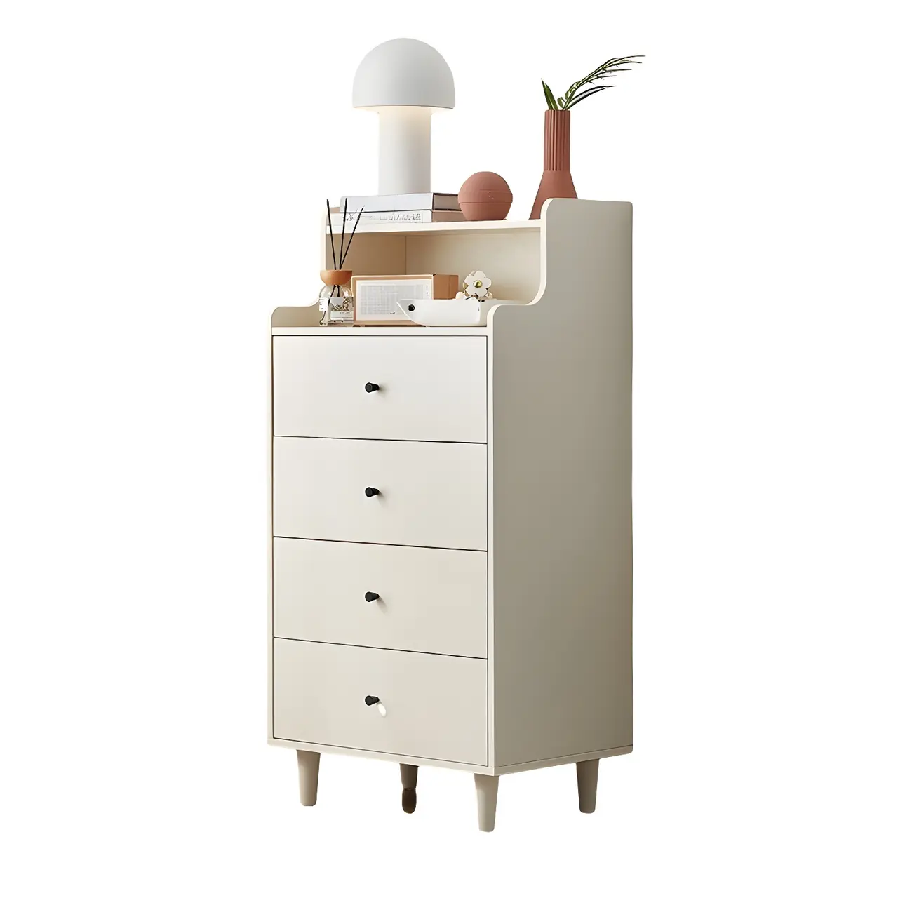 Durable White Wooden Dressers & Chests with Compact Storage Image - 10 | homeyfad