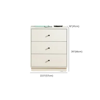 Durable White Wooden Dressers & Chests with Compact Storage #size