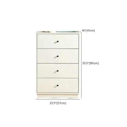 Durable White Wooden Dressers & Chests with Compact Storage Image - 13