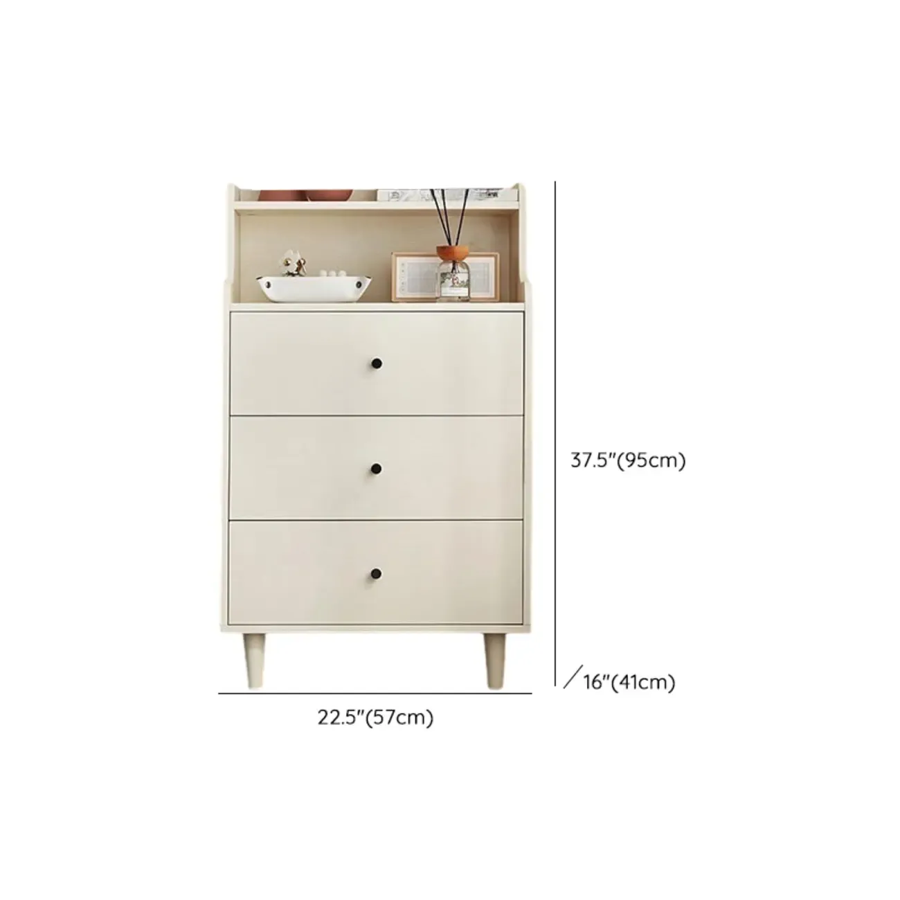 Durable White Wooden Dressers & Chests with Compact Storage Image - 15