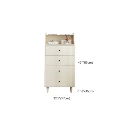 Durable White Wooden Dressers & Chests with Compact Storage Image - 16
