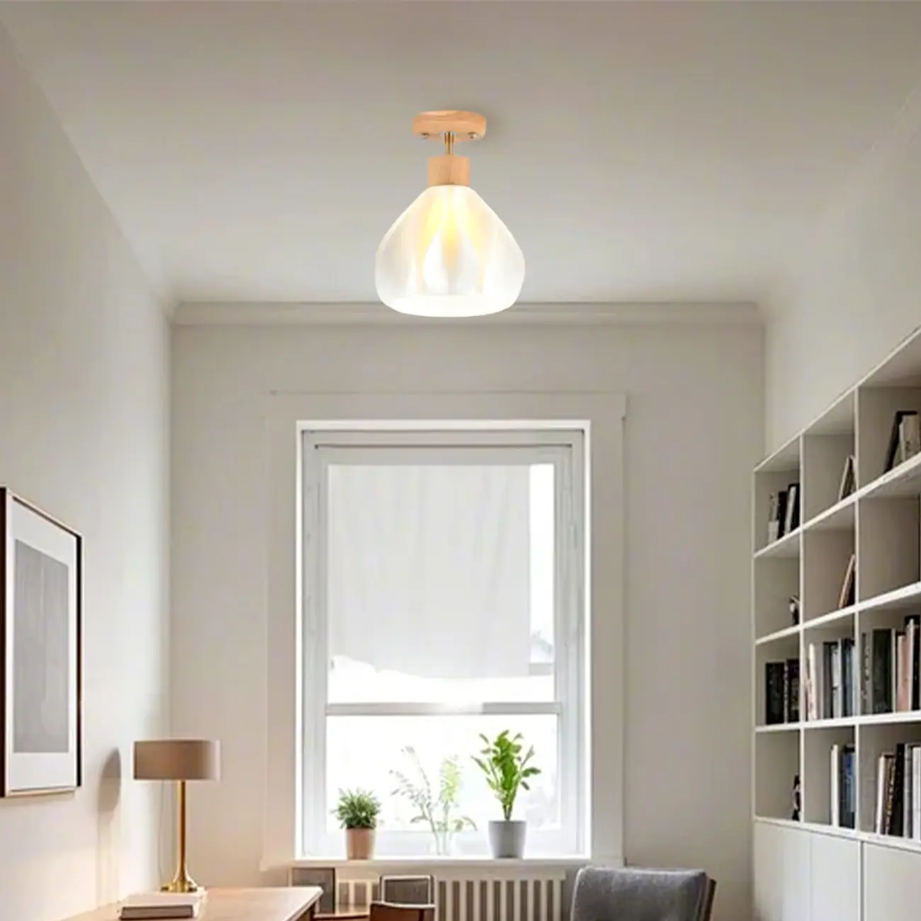 Natural Finish Coninal Ceiling Light for Indoor Spaces Image - 2 | homeyfad