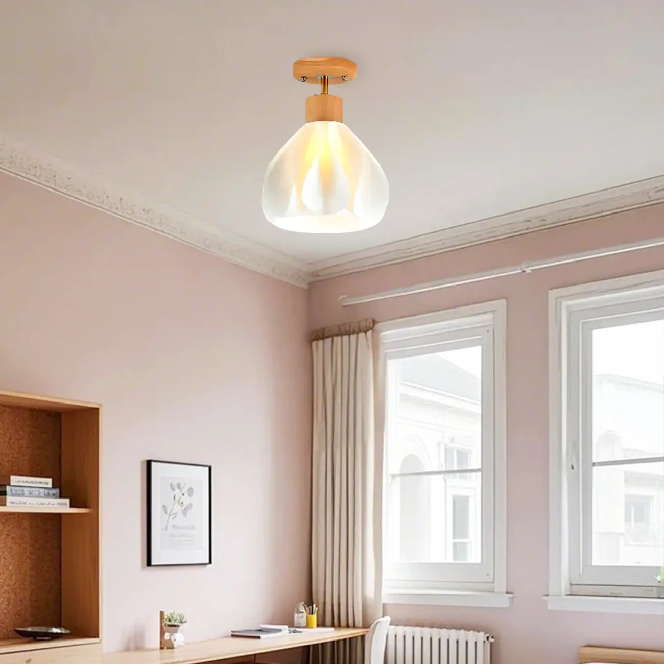 Natural Finish Coninal Ceiling Light for Indoor Spaces Image - 3 | homeyfad