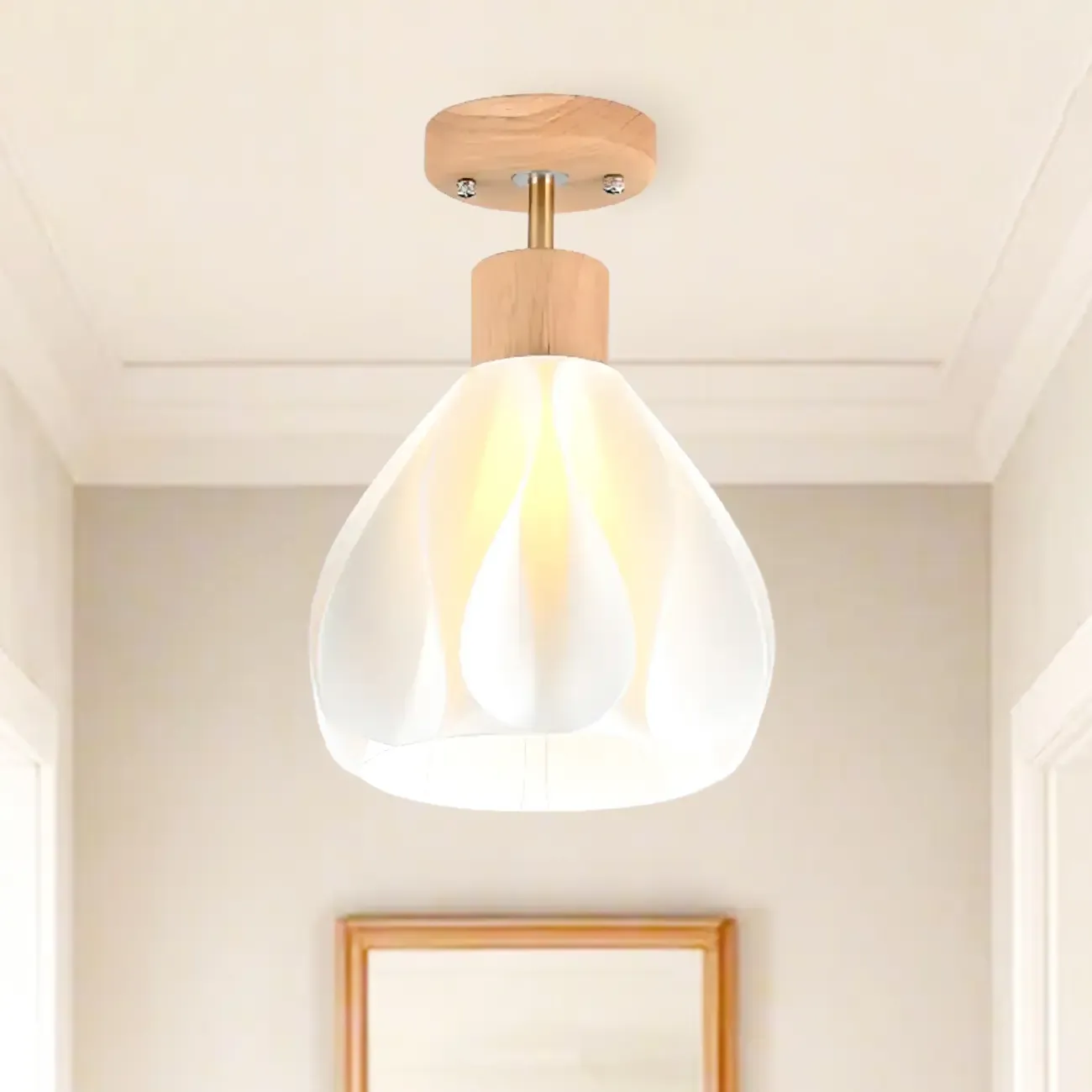 Natural Finish Coninal Ceiling Light for Indoor Spaces Image - 4