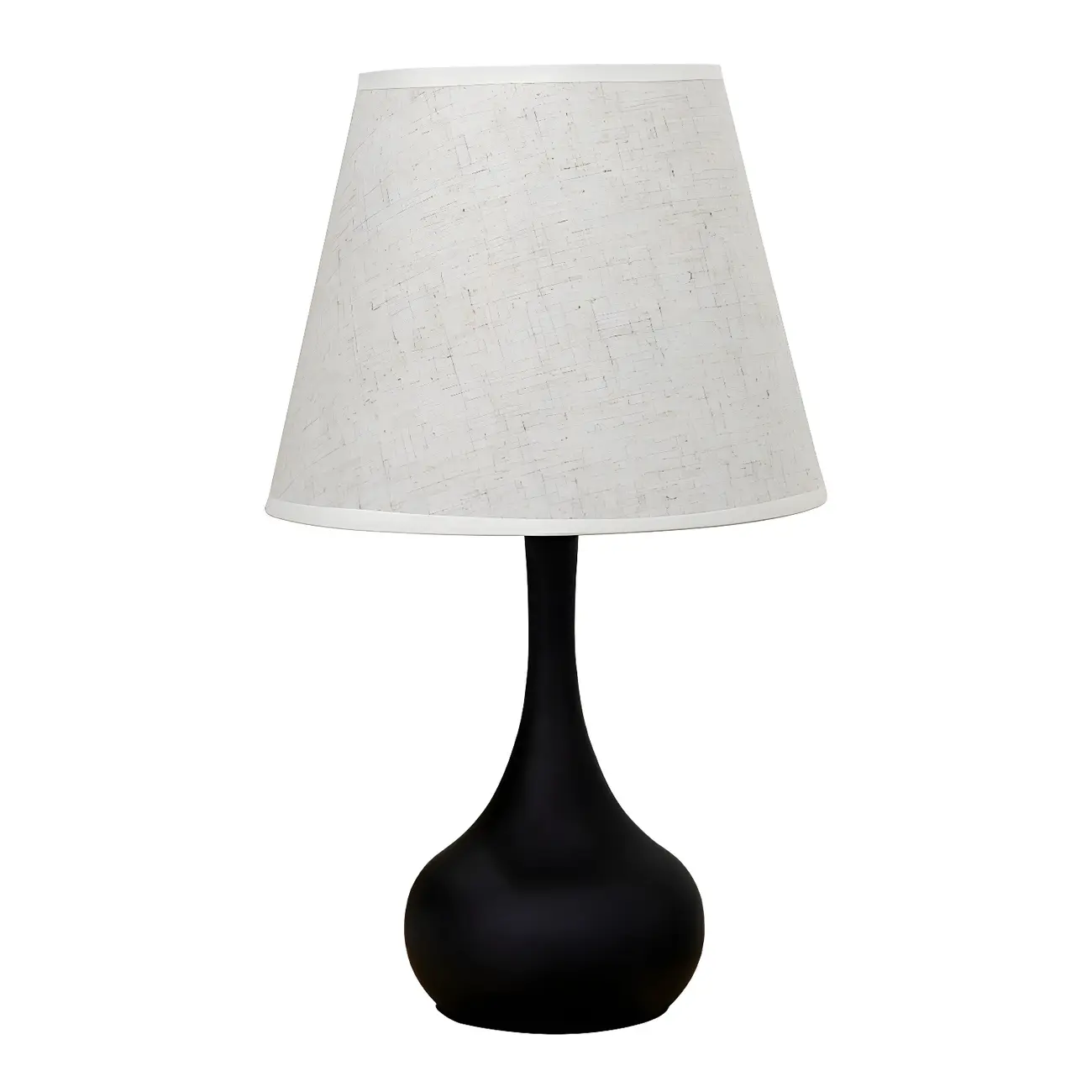 Bedside Elegant Black/White Metal Fabric Table Lamp Image - 5 | homeyfad
