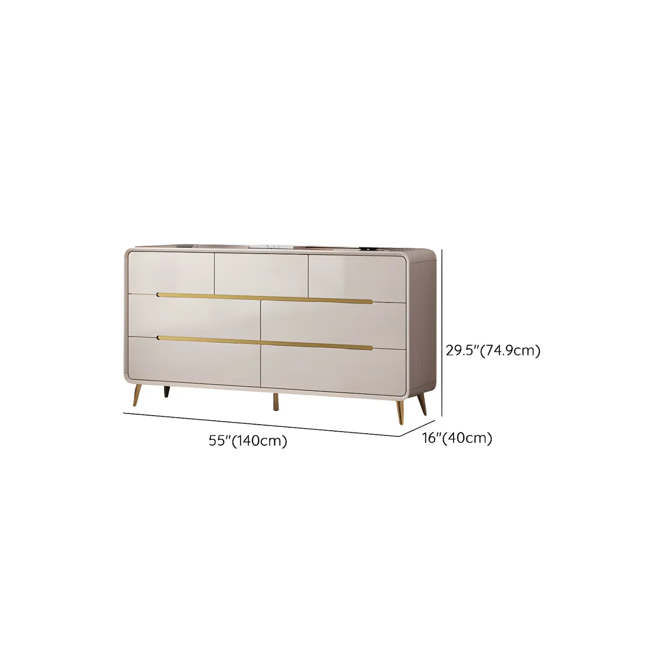 White Glam Bedroom Modern Wood Dresser with Legs Image - 21 | homeyfad