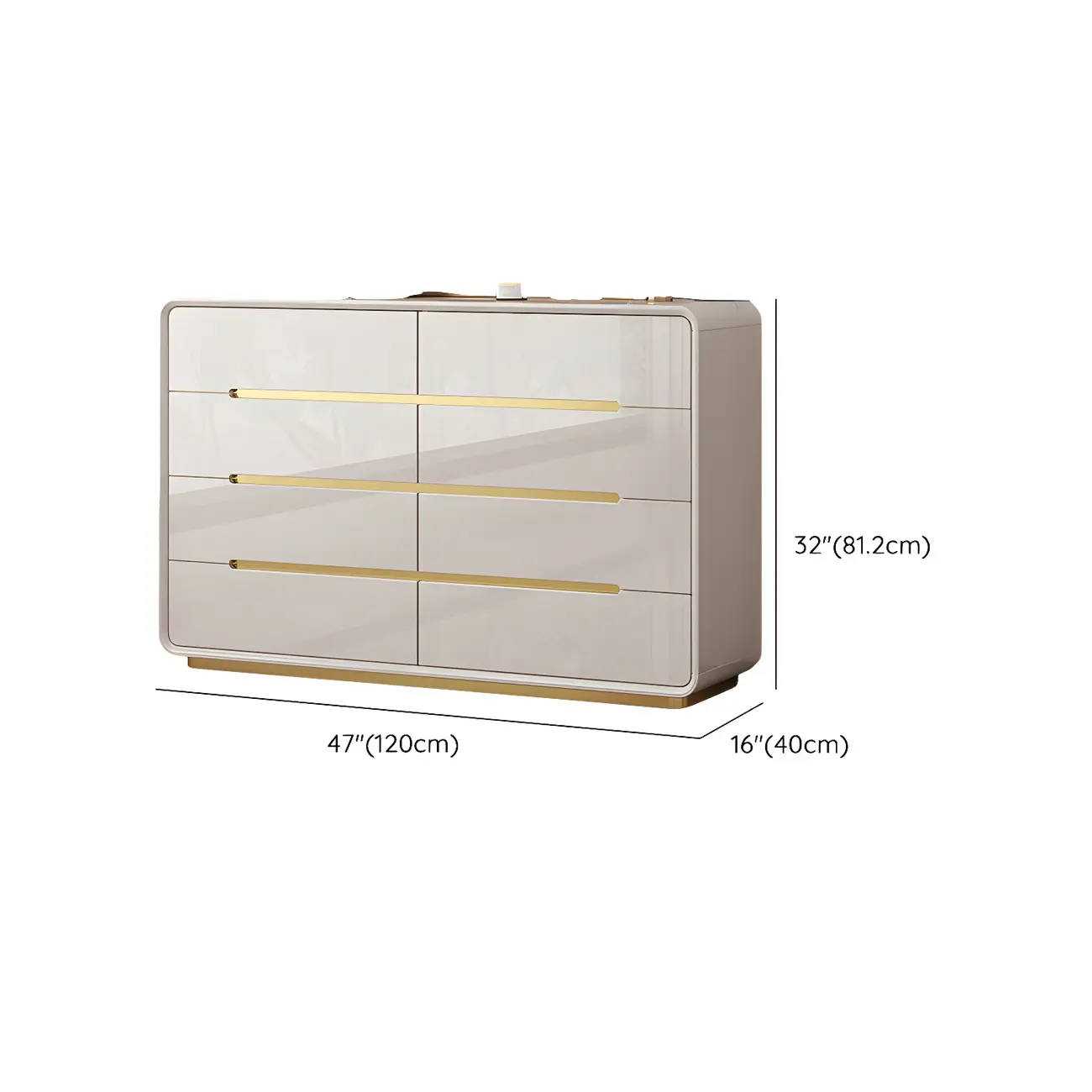 White Glam Bedroom Modern Wood Dresser with Legs Image - 25 | homeyfad