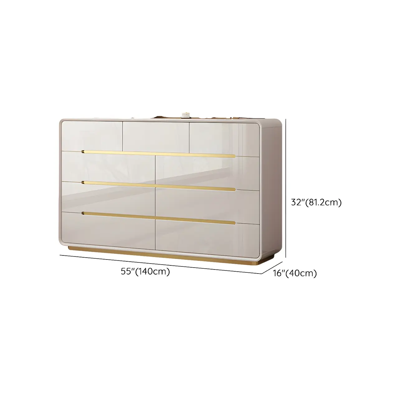 White Glam Bedroom Modern Wood Dresser with Legs Image - 27 | homeyfad