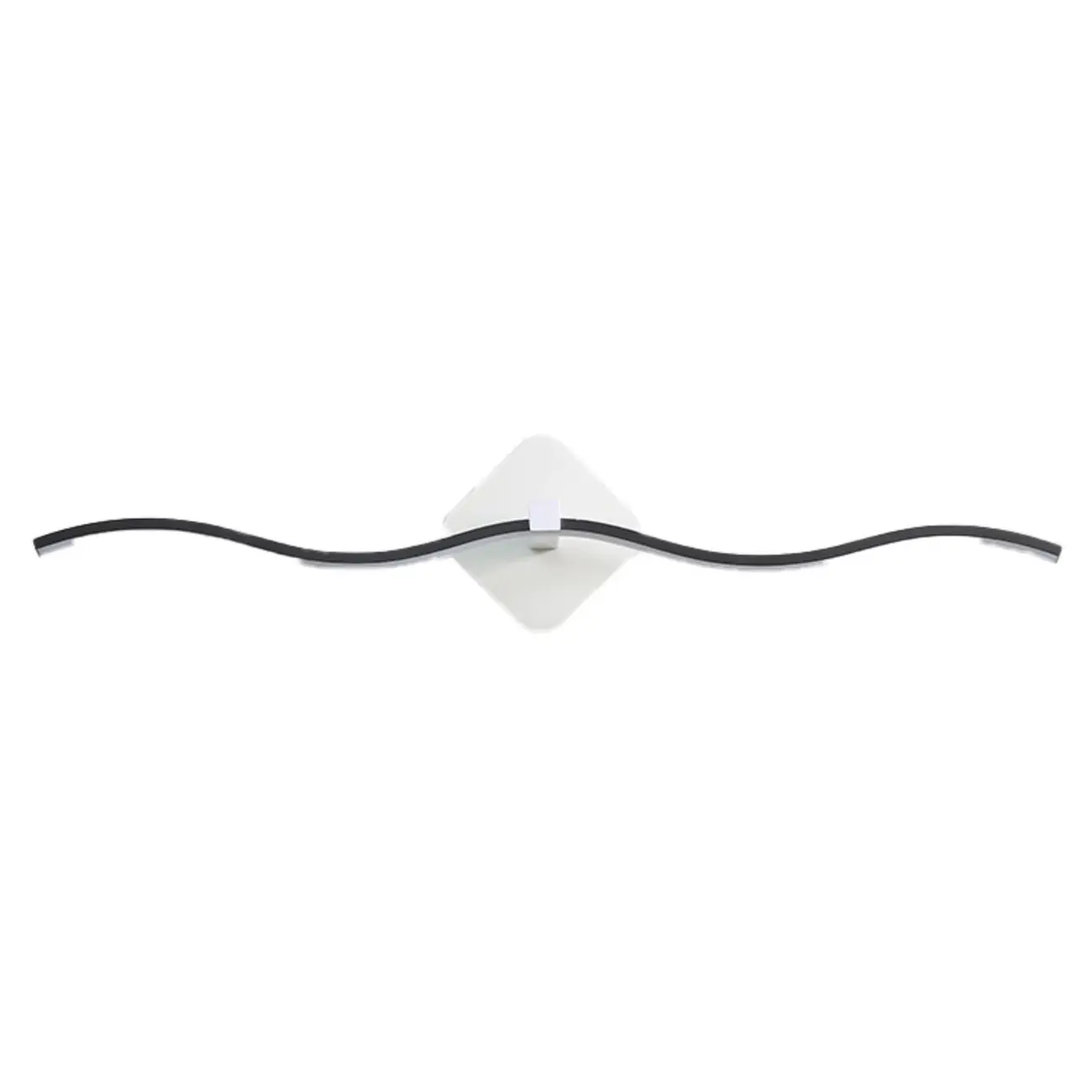 Contemporary Metal Wave Shaped LED Vanity Light for Bathroom Image - 5 | homeyfad