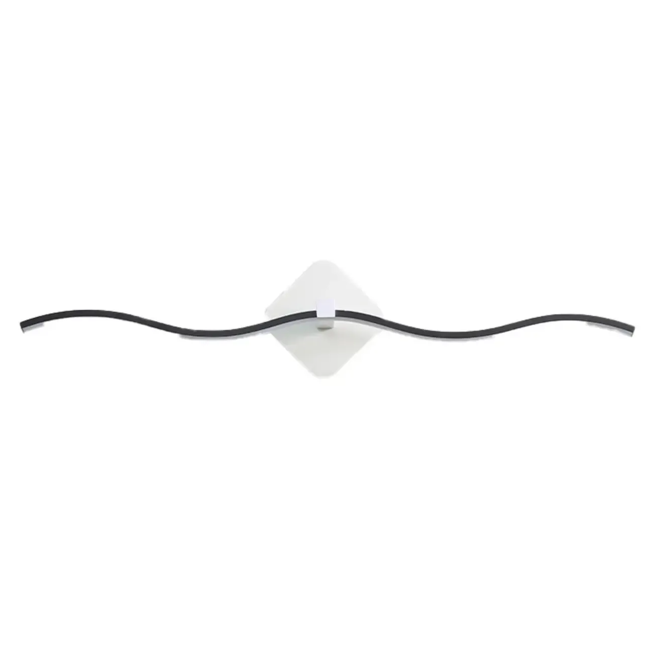 Contemporary Metal Wave Shaped LED Vanity Light for Bathroom Image - 5