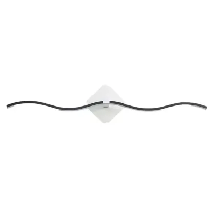 Contemporary Metal Wave Shaped LED Vanity Light for Bathroom Image - 5