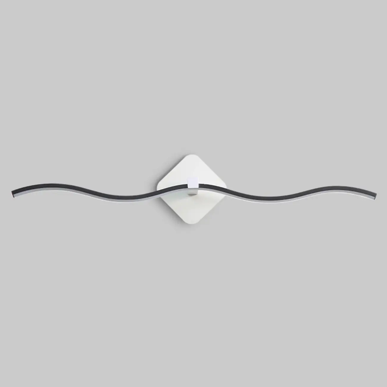 Contemporary Metal Wave Shaped LED Vanity Light for Bathroom Image - 6 | homeyfad