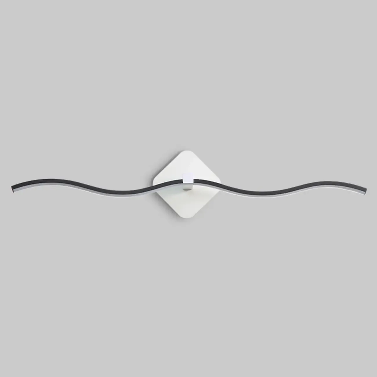 Contemporary Metal Wave Shaped LED Vanity Light for Bathroom Image - 6