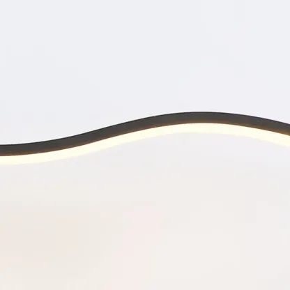 Contemporary Metal Wave Shaped LED Vanity Light for Bathroom Image - 10