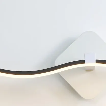 Contemporary Metal Wave Shaped LED Vanity Light for Bathroom Image - 11