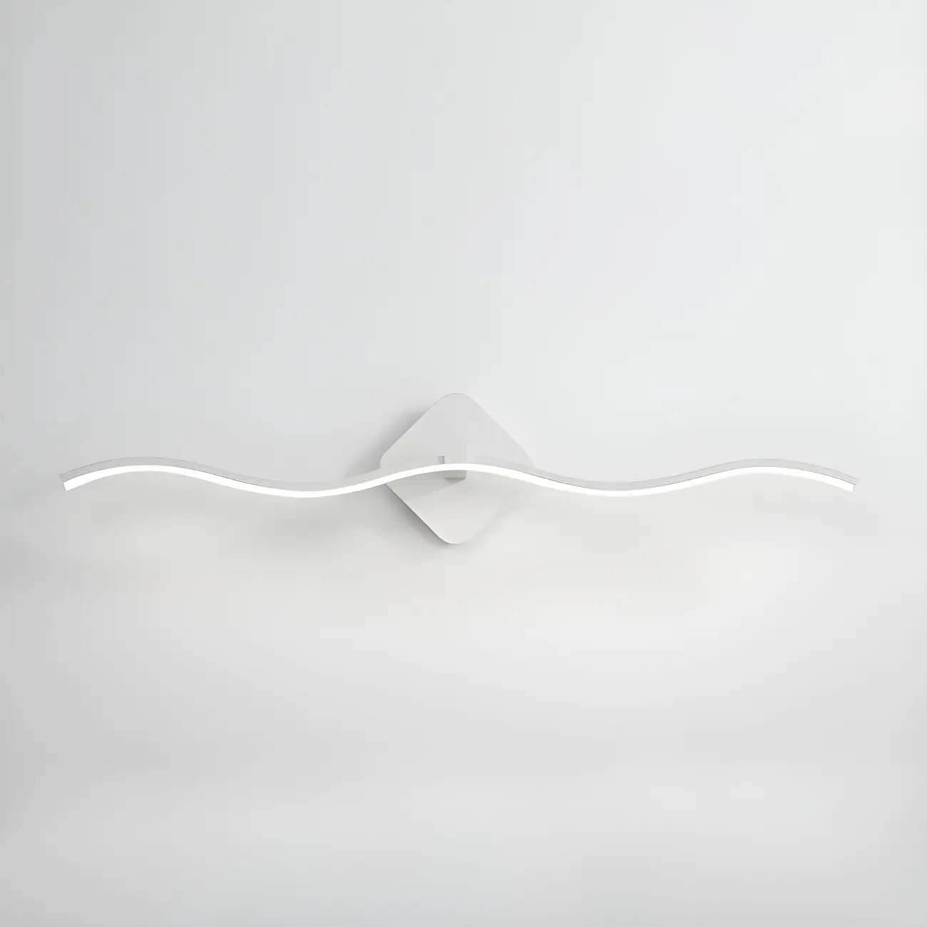 Contemporary Metal Wave Shaped LED Vanity Light for Bathroom Image - 15 | homeyfad