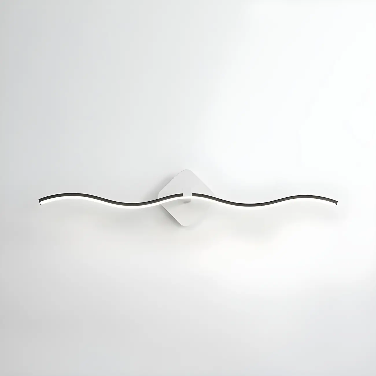 Contemporary Metal Wave Shaped LED Vanity Light for Bathroom Image - 18 | homeyfad