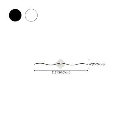 Contemporary Metal Wave Shaped LED Vanity Light for Bathroom Image - 22