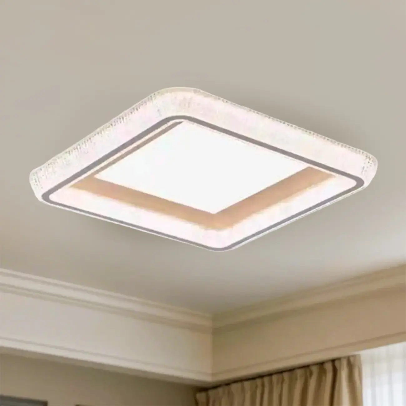 Modern Dimmable Crystal Flush Ceiling Light for Bedroom Image - 7 | homeyfad