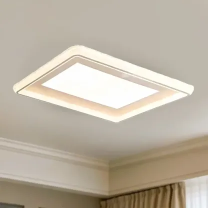 Modern Dimmable Crystal Flush Ceiling Light for Bedroom Image - 8