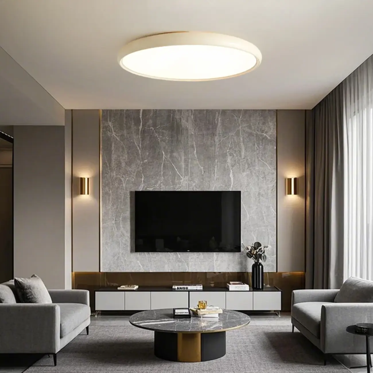 Dimmable Acrylic Round LED Ceiling Light for Residential Use Image - 2 | homeyfad