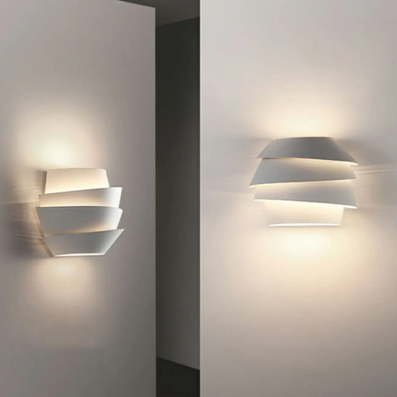 Modern White Iron Tiered Wall Light for Indoor Decor Image - 11 | homeyfad