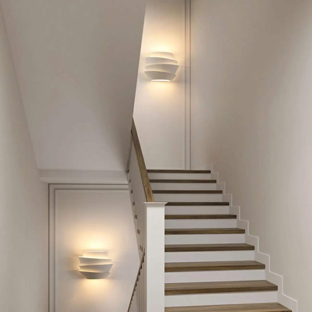 Modern White Iron Tiered Wall Light for Indoor Decor Image - 12 | homeyfad