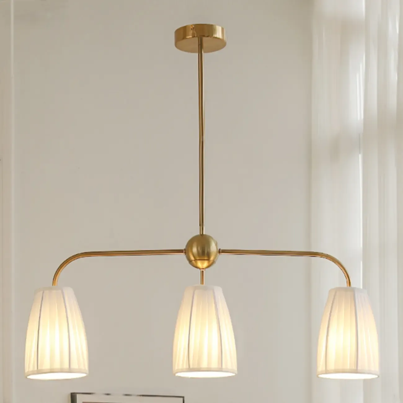 Geometric Metal Pendant Light for Dining Area Image - 16