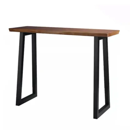 Industrial Brown Wood and Iron Structure Bar Tables Image - 7