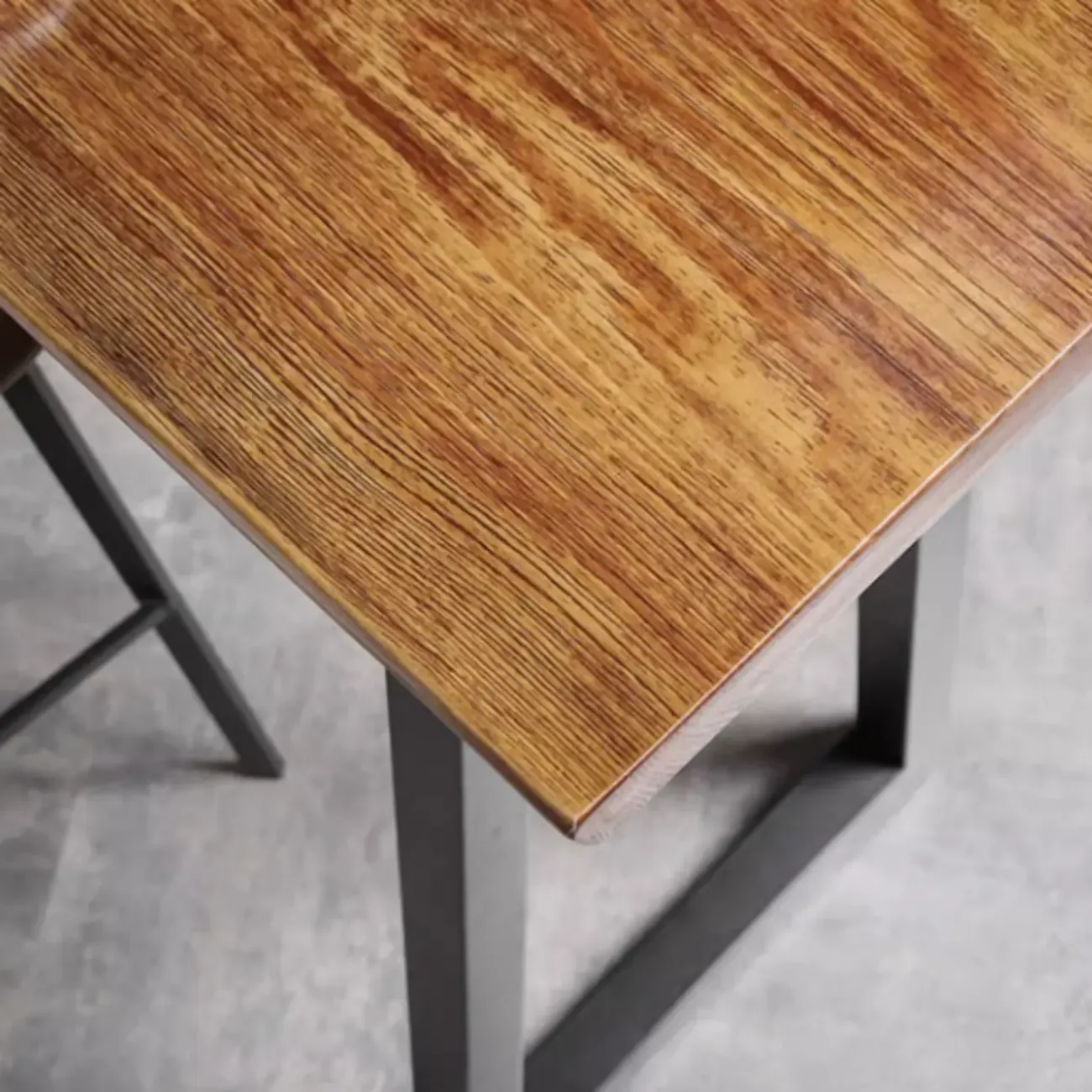 Industrial Brown Wood and Iron Structure Bar Tables Image - 10