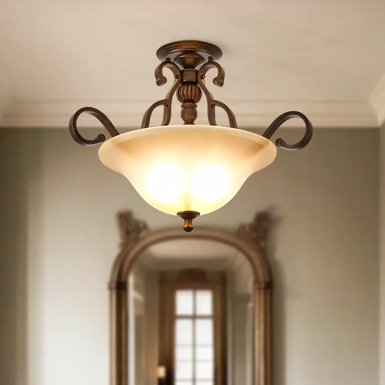 Contemporary 3-Light Ceiling Lamp for Living Room Decor Image - 3