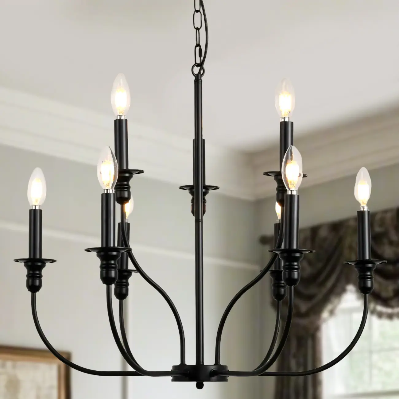 Industrial Black Chandeliers at Home with Adaptable Height Image - 2 | homeyfad