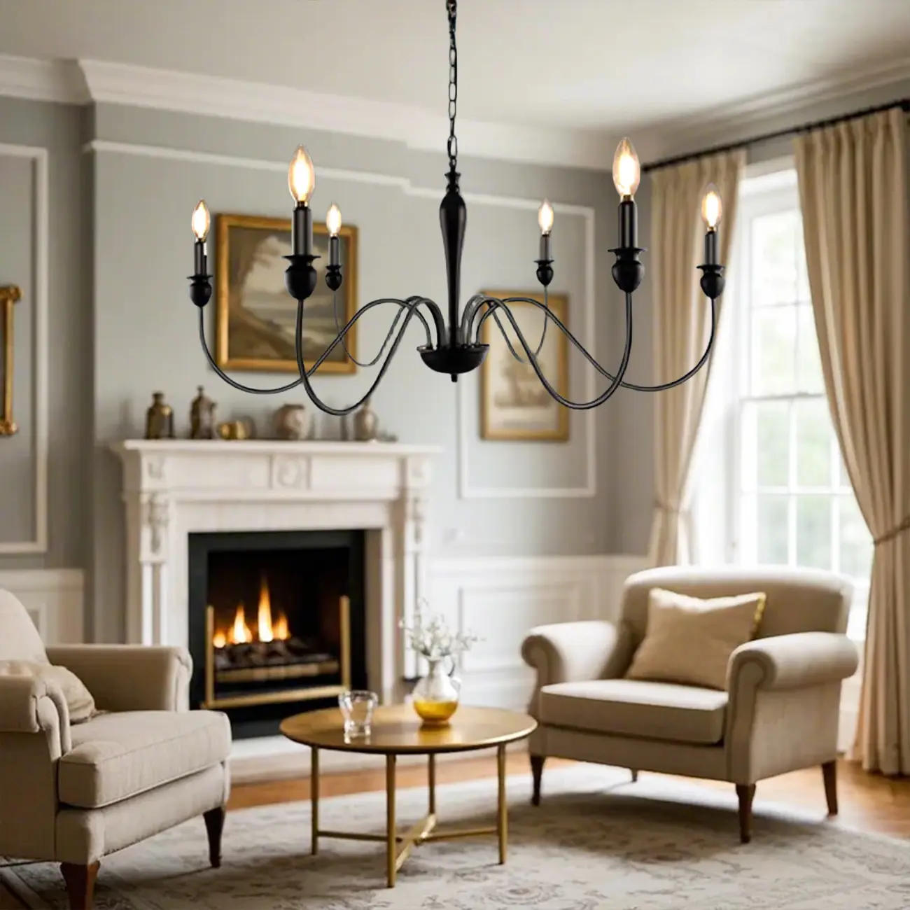 Industrial Black Chandeliers at Home with Adaptable Height Image - 3 | homeyfad