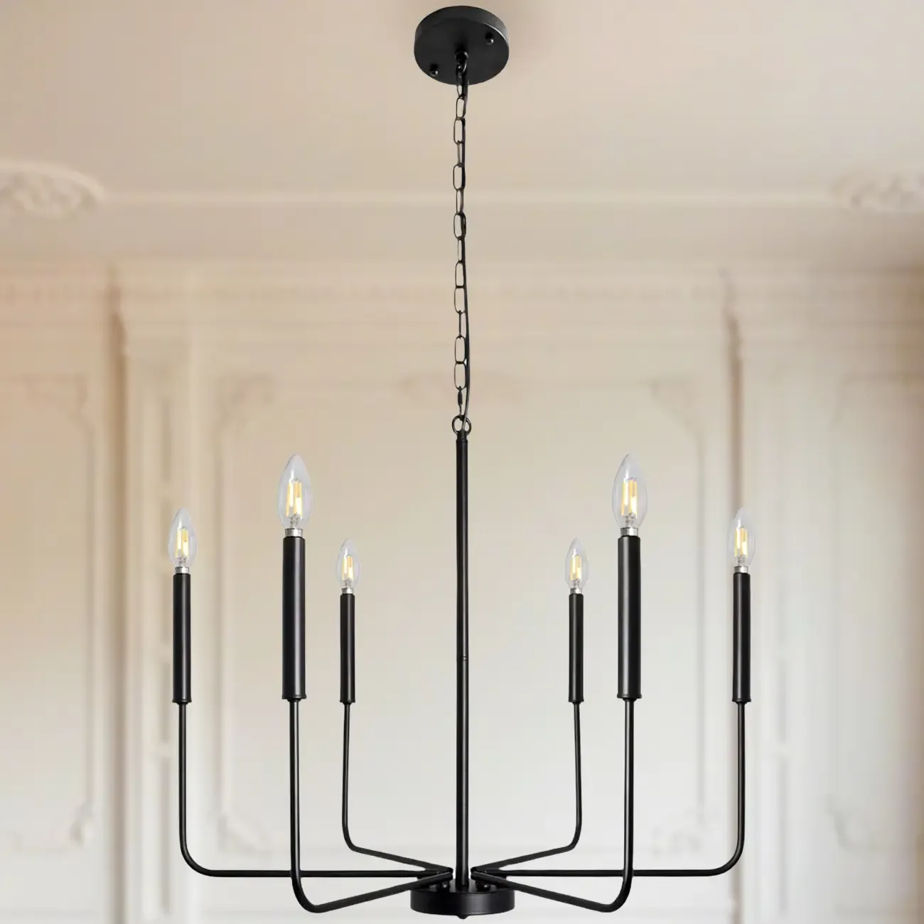Industrial Black Chandeliers at Home with Adaptable Height Image - 4