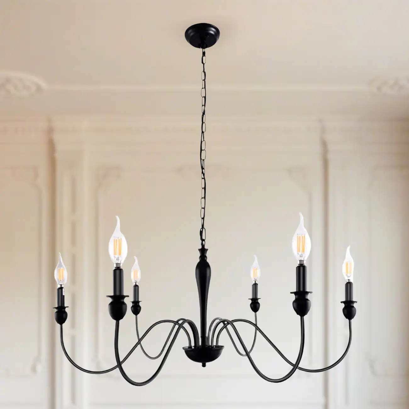 Industrial Black Chandeliers at Home with Adaptable Height Image - 6 | homeyfad