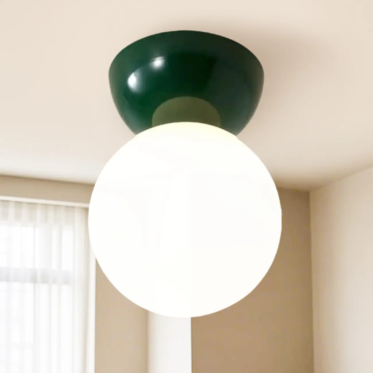 5 to 9 Inch Acrylic Globe Ceiling Light for Residential Use Image - 2 | homeyfad