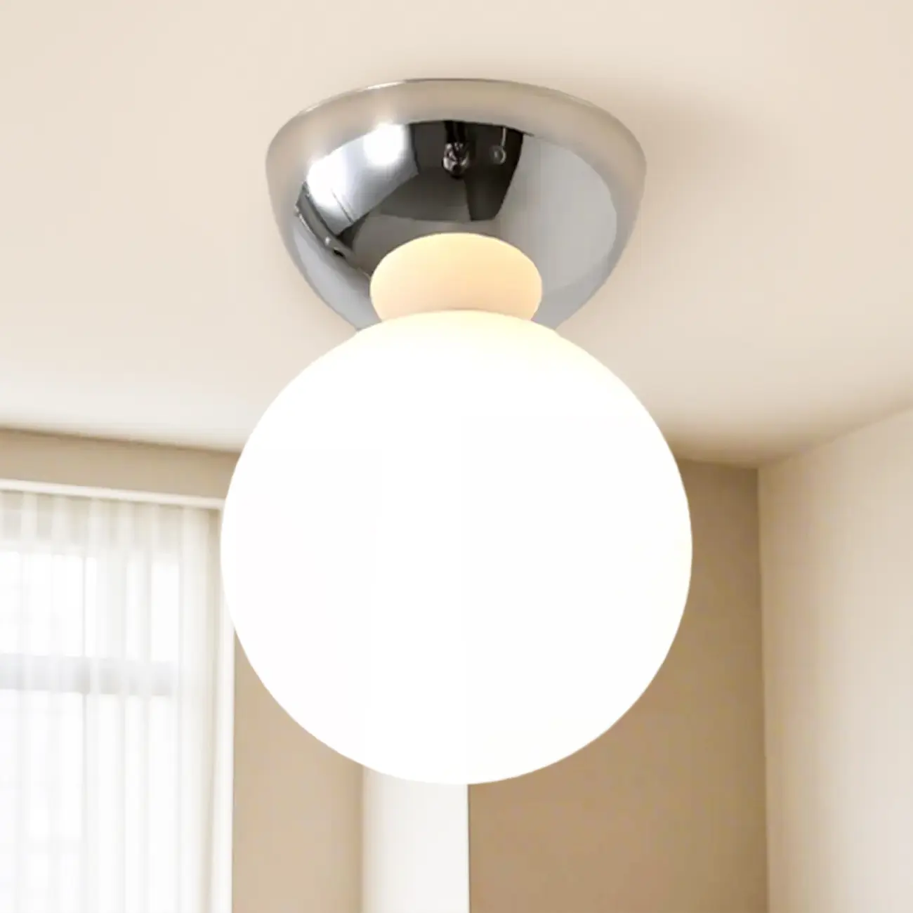 5 to 9 Inch Acrylic Globe Ceiling Light for Residential Use Image - 3 | homeyfad