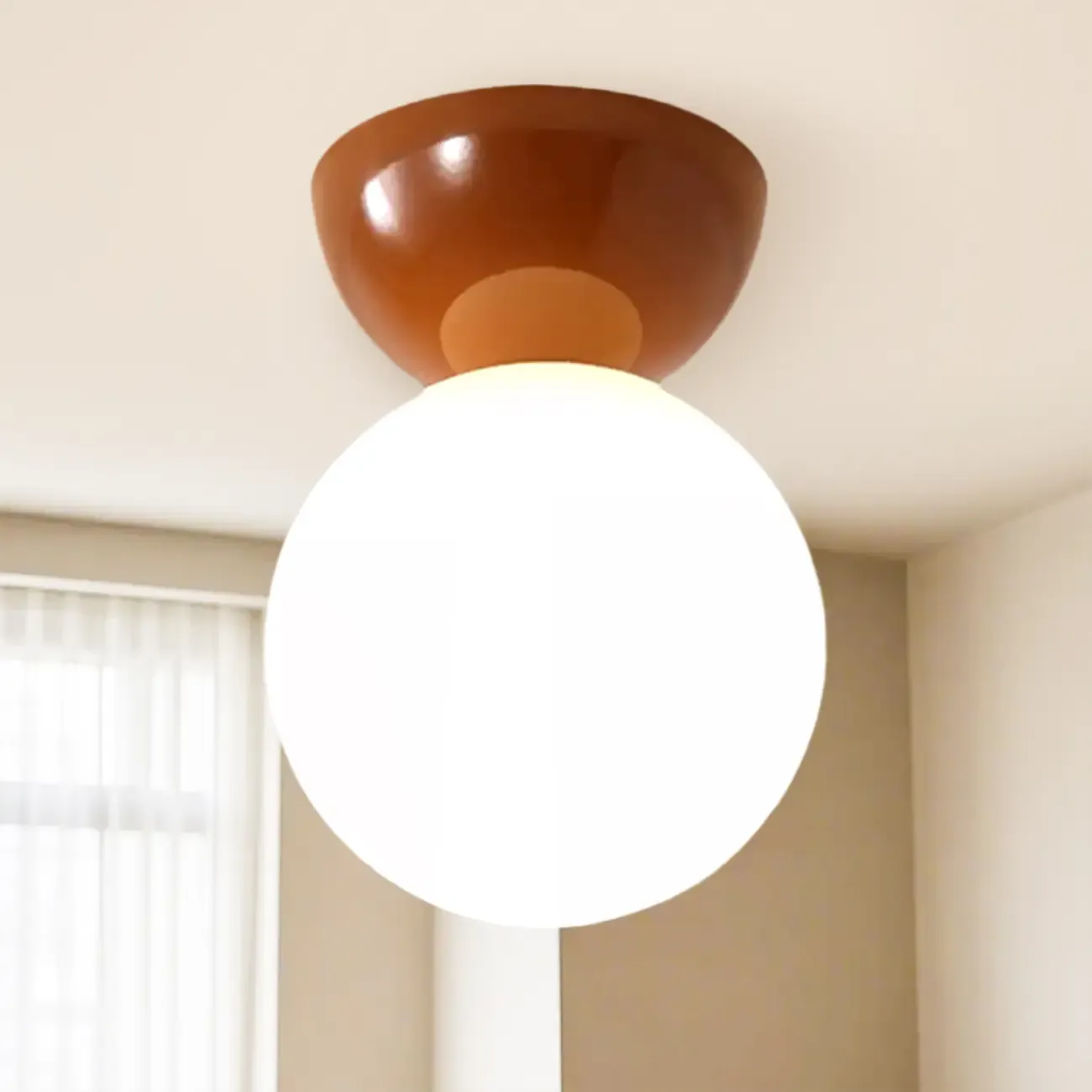 5 to 9 Inch Acrylic Globe Ceiling Light for Residential Use Image - 5