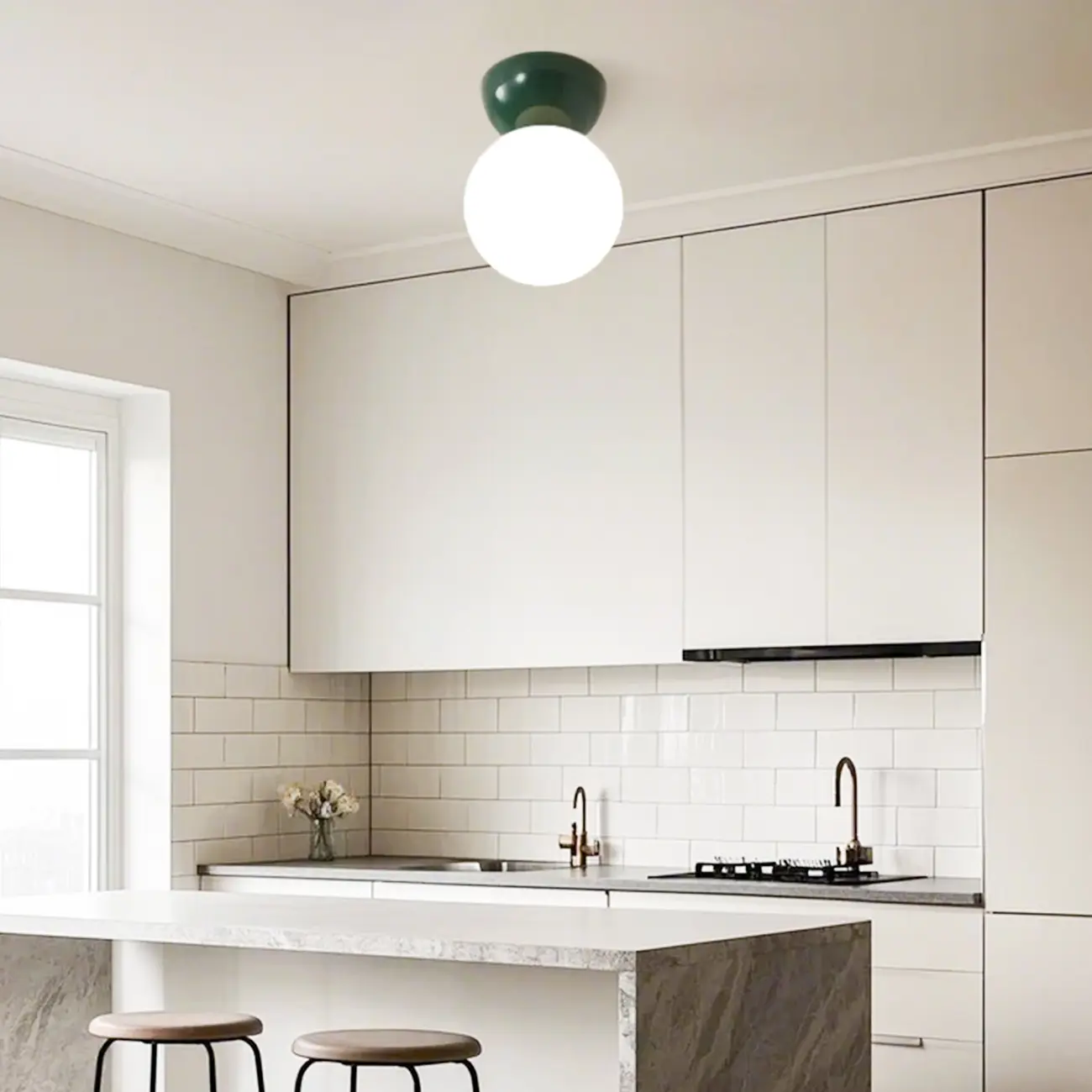 5 to 9 Inch Acrylic Globe Ceiling Light for Residential Use Image - 6 | homeyfad