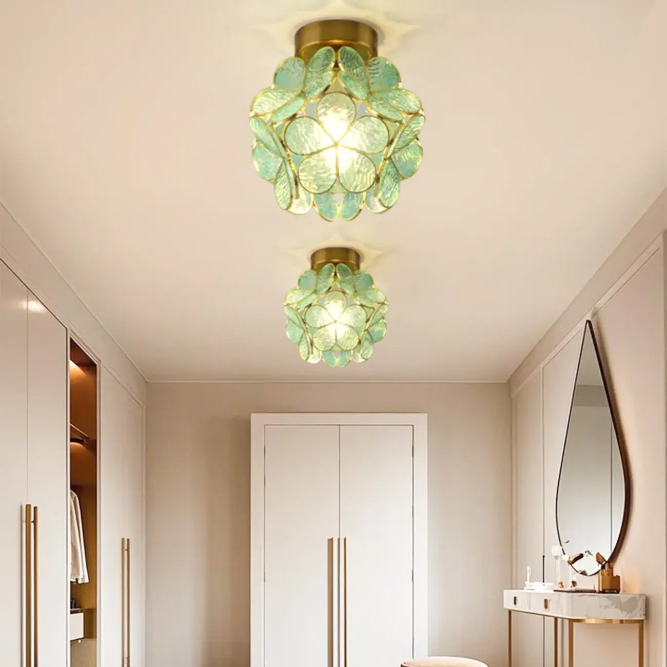 5 to 9 Inch Pink Floral Ceiling Light Fixture for Indoor Aisle Image - 4 | homeyfad