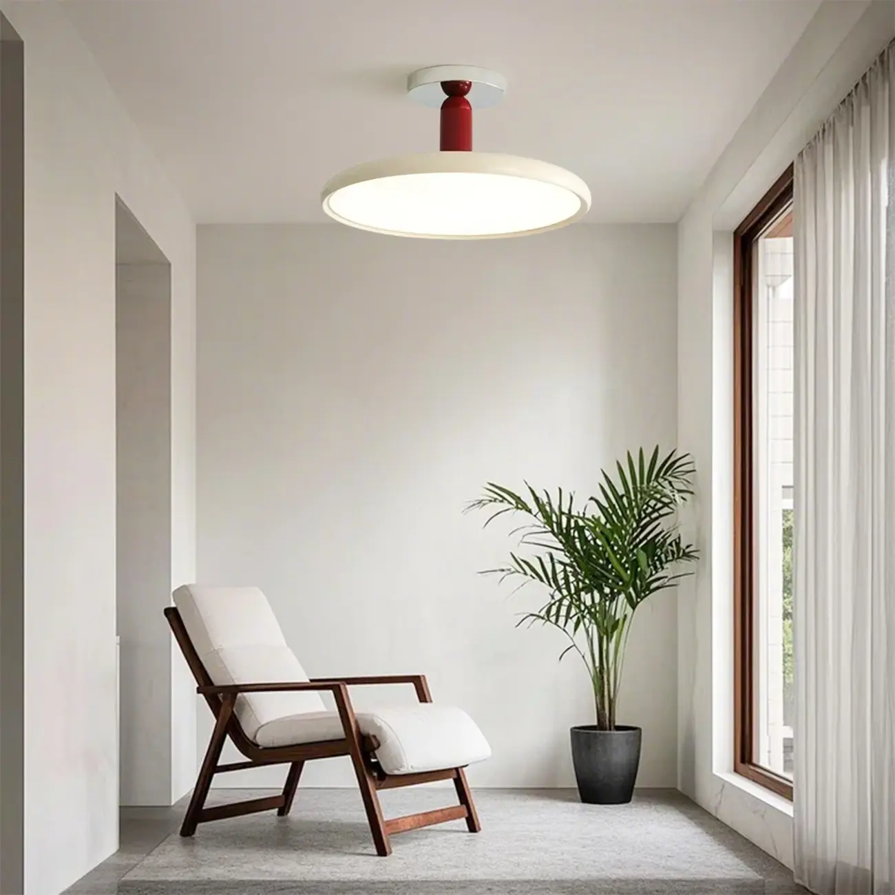 1" Dimmable LED Semi Flush Ceiling Light for Residential Use Image - 1 | homeyfad