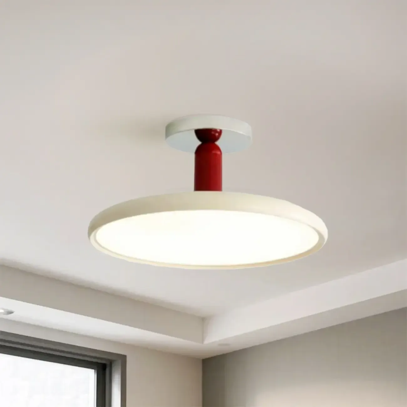 1" Dimmable LED Semi Flush Ceiling Light for Residential Use Image - 2