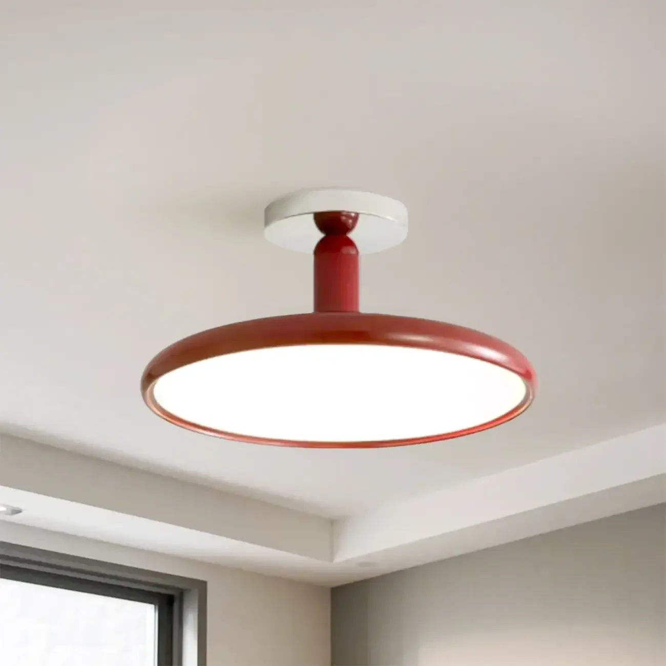 1" Dimmable LED Semi Flush Ceiling Light for Residential Use Image - 3