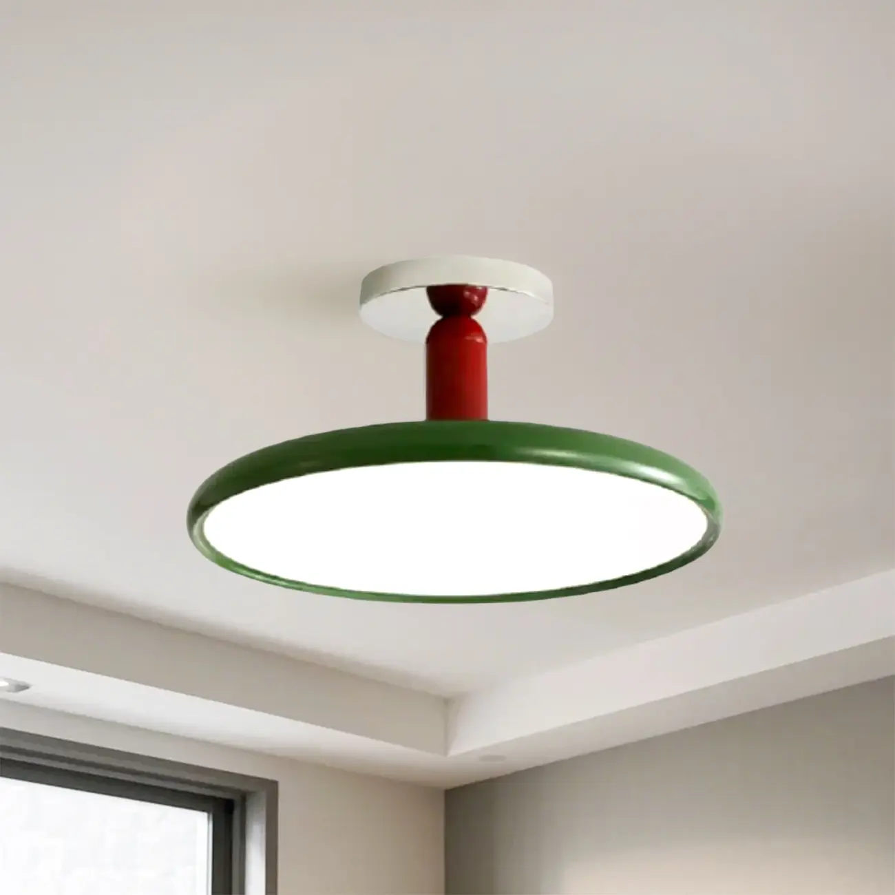 1" Dimmable LED Semi Flush Ceiling Light for Residential Use Image - 5 | homeyfad