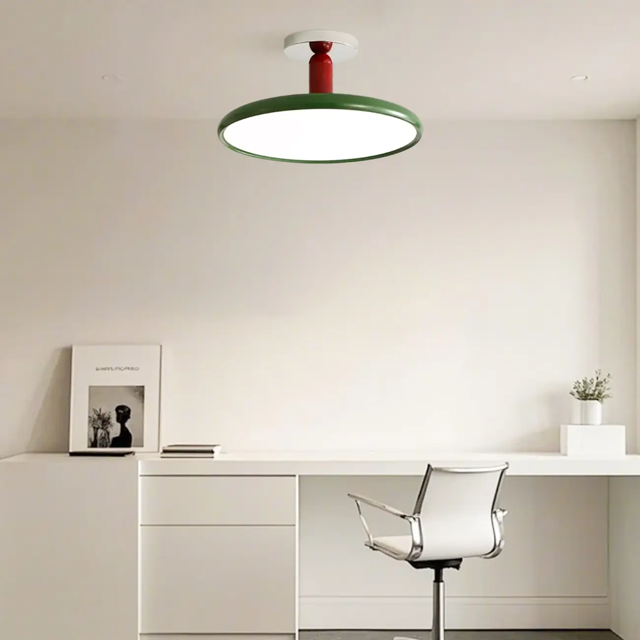 1" Dimmable LED Semi Flush Ceiling Light for Residential Use Image - 4 | homeyfad