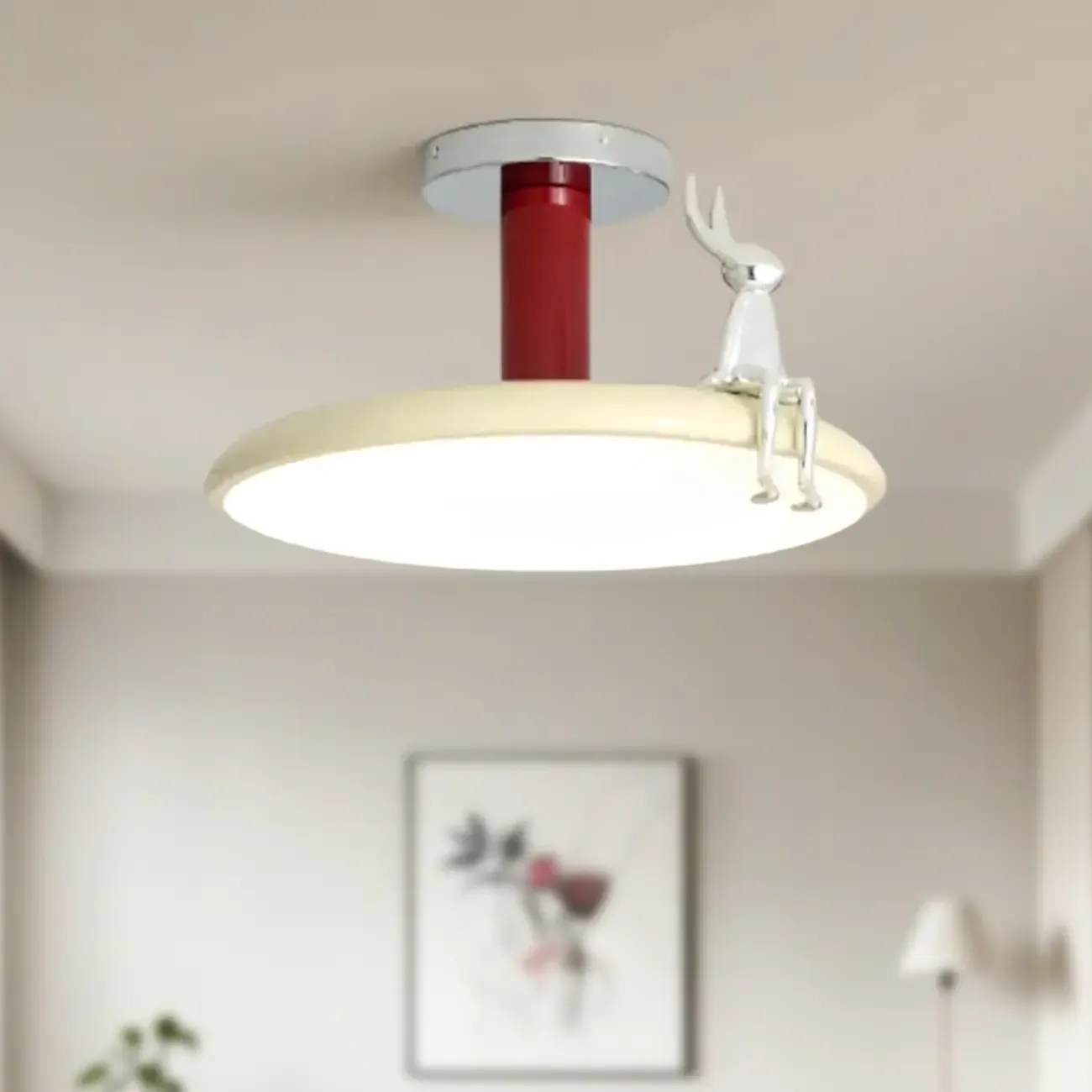 1" Dimmable LED Semi Flush Ceiling Light for Residential Use Image - 6